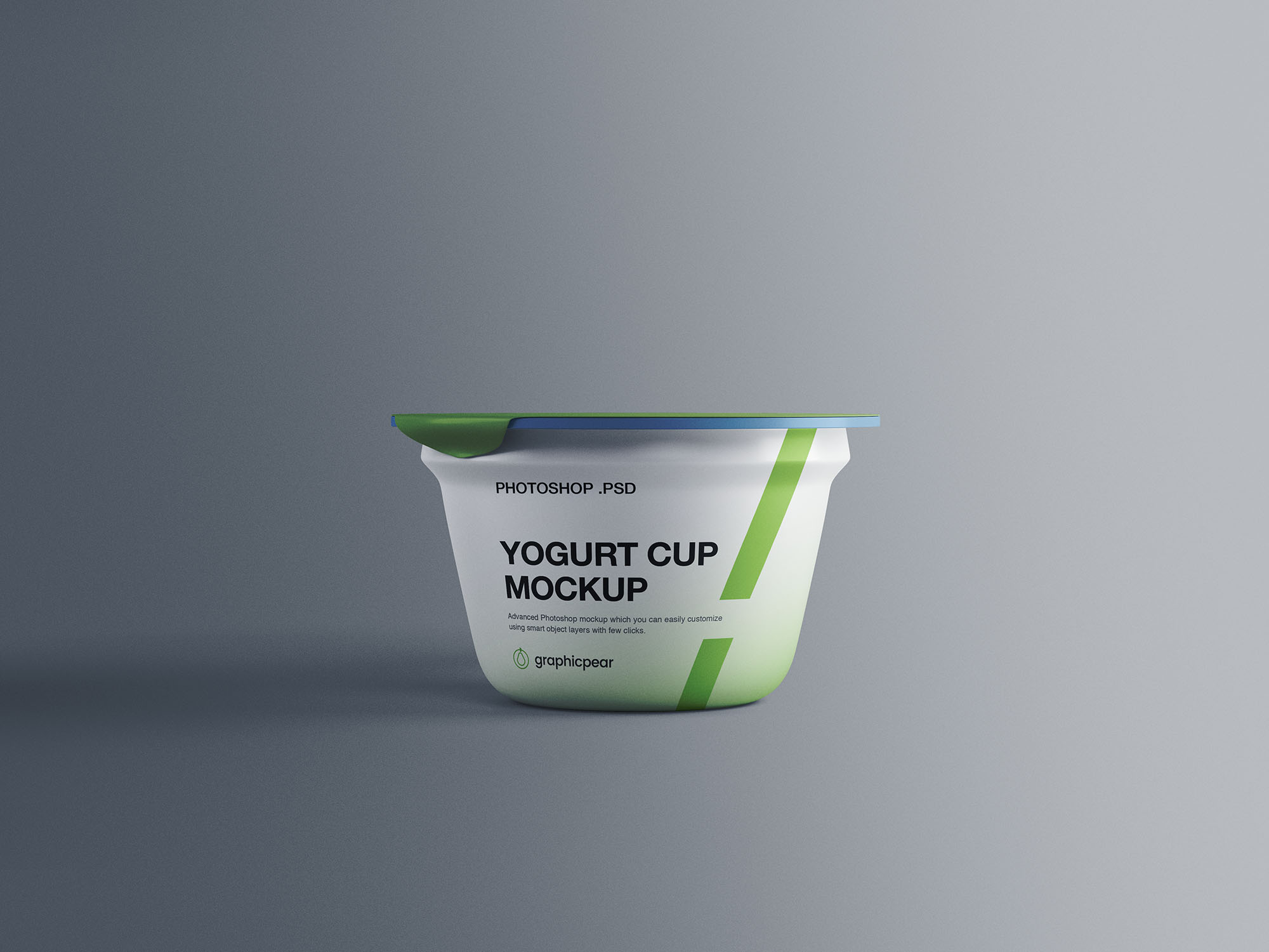 酸奶塑料杯包装设计效果图样机 yogurt plastic cup mockup