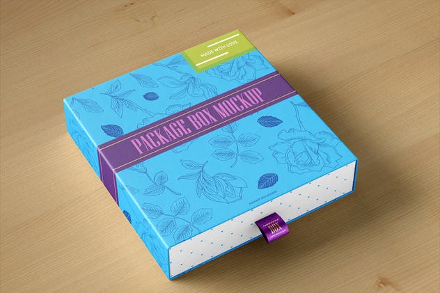 创意抽屉式礼品包装盒样机模板packageboxmockup