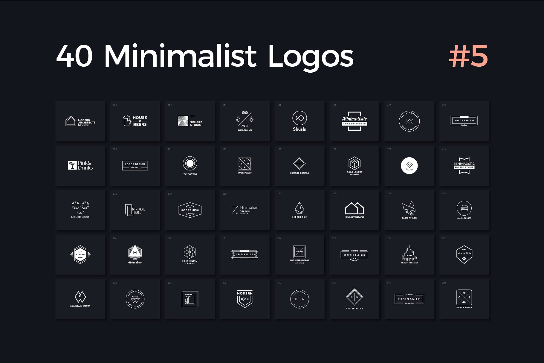 5 40 minimalist logos vol. 5