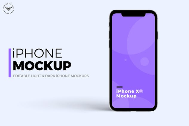 iPhone X手机应用&网站设计预览样机 iPhone Mockups插图1
