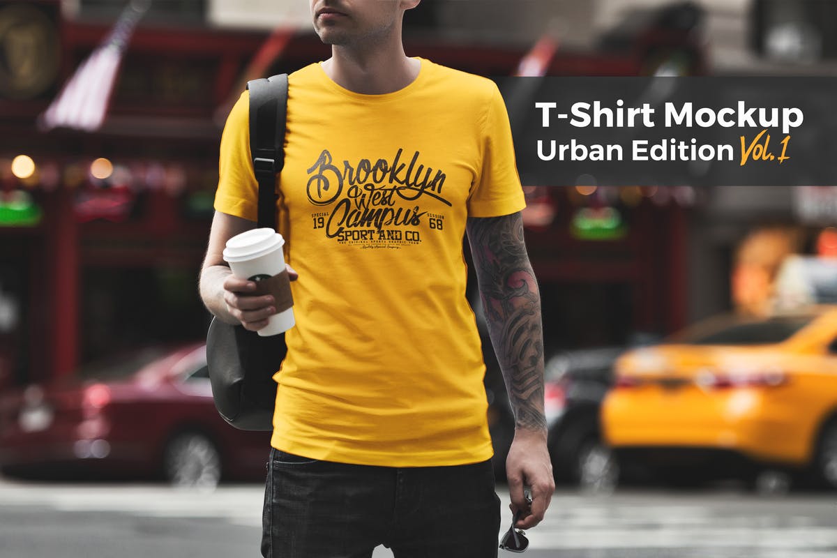 潮流时尚T恤都市版服装样机Vol.1 T-Shirt Mockup Urban Edition Vol. 1插图