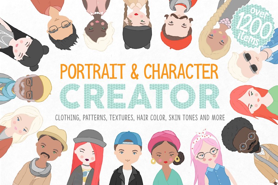 卡通人物形象设计素材包 Portrait & Character Creator Pro插图