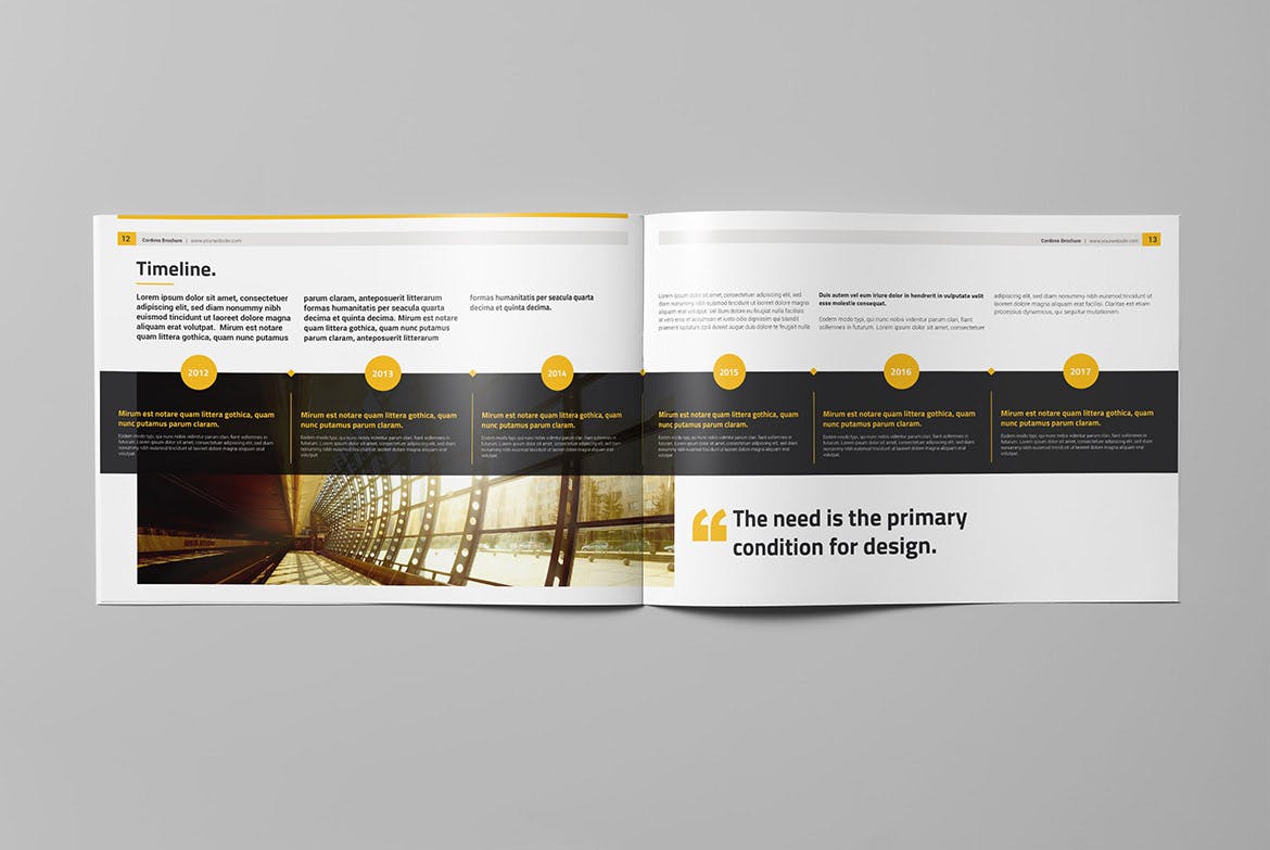 横版企业介绍宣传画册版式设计模板 Colorado Brochure Landscape插图(7)