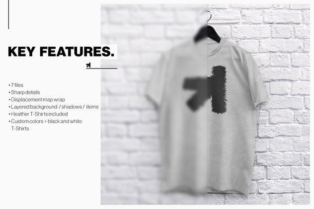 时尚品牌T恤系列服装样机 T Shirt Collection Mockup插图4