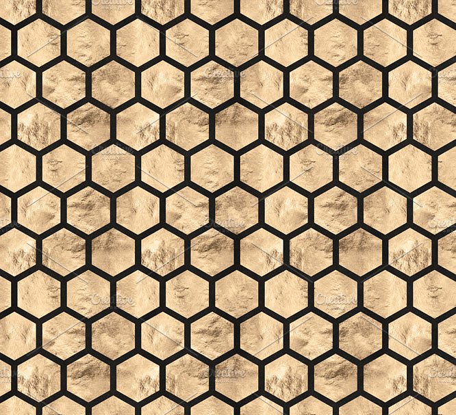 勤劳的蜜蜂&玫瑰金图案纹理 Busy Bee Rose Gold Digital Patterns插图2