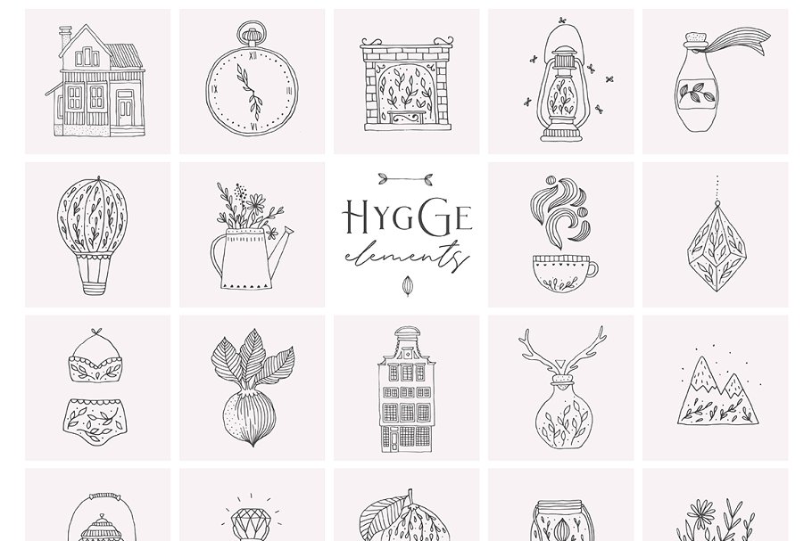 手工绘制 Logo & 品牌元素素材包 Hygge Collection Pro插图6