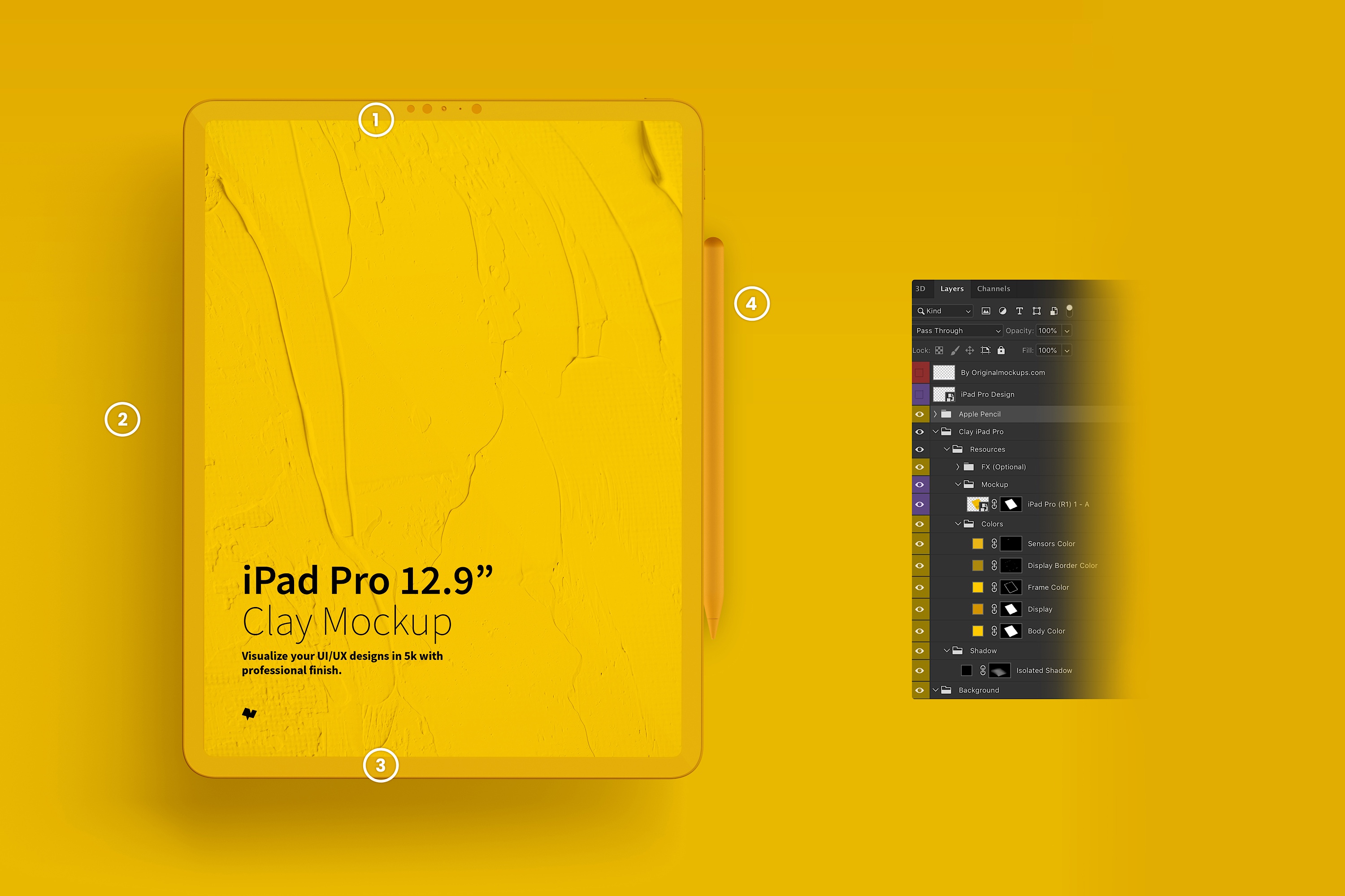 iPad Pro平板电脑屏幕演示正视图样机模板 Clay iPad Pro 12.9” Mockup, Portrait Front View插图5 iPad Pro平板电脑屏幕演示正视图样机模板 Clay iPad Pro 12.9” Mockup, Portrait Front View插图5