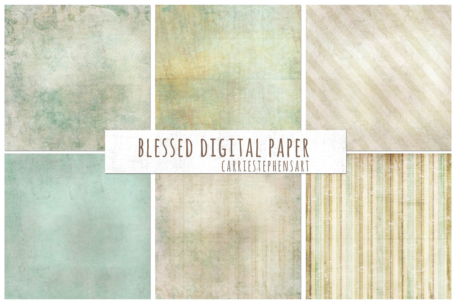 节日祝福主题礼品包装适用纸张纹理 Blessed Digital Paper – Elegant插图1