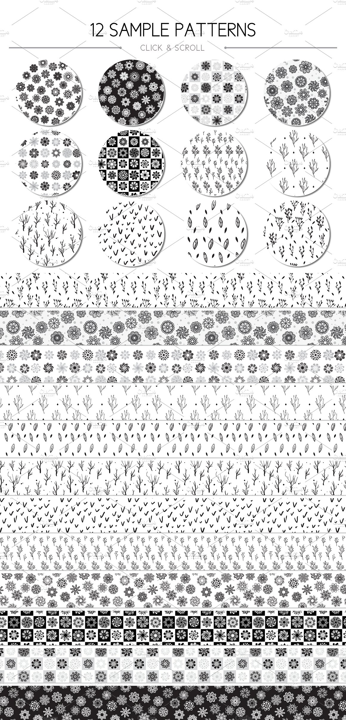 适合春季的小清新手绘花卉图形图案素材下载插图(8)