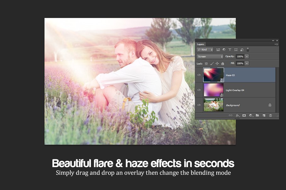 30款照片后期效果处理叠层背景 Flare & Haze: 30 Overlays for Photos插图2