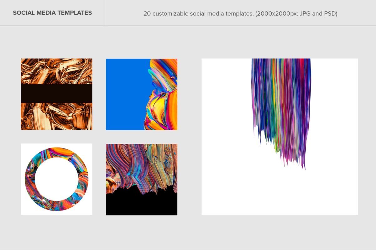 创意抽象纹理系列：抽象液态画工具包（纹理、模板、笔刷&教材）Abstract Paint Toolbox [3.12GB]插图24