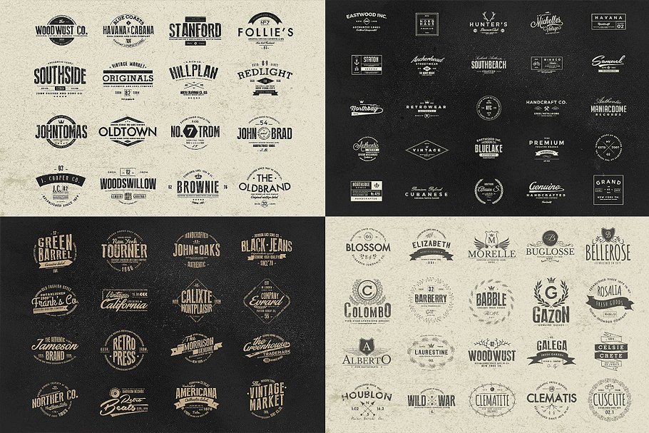 154款复古Logo标志模板大合集 154 Vintage Logos Bundle Vol.3插图(2)