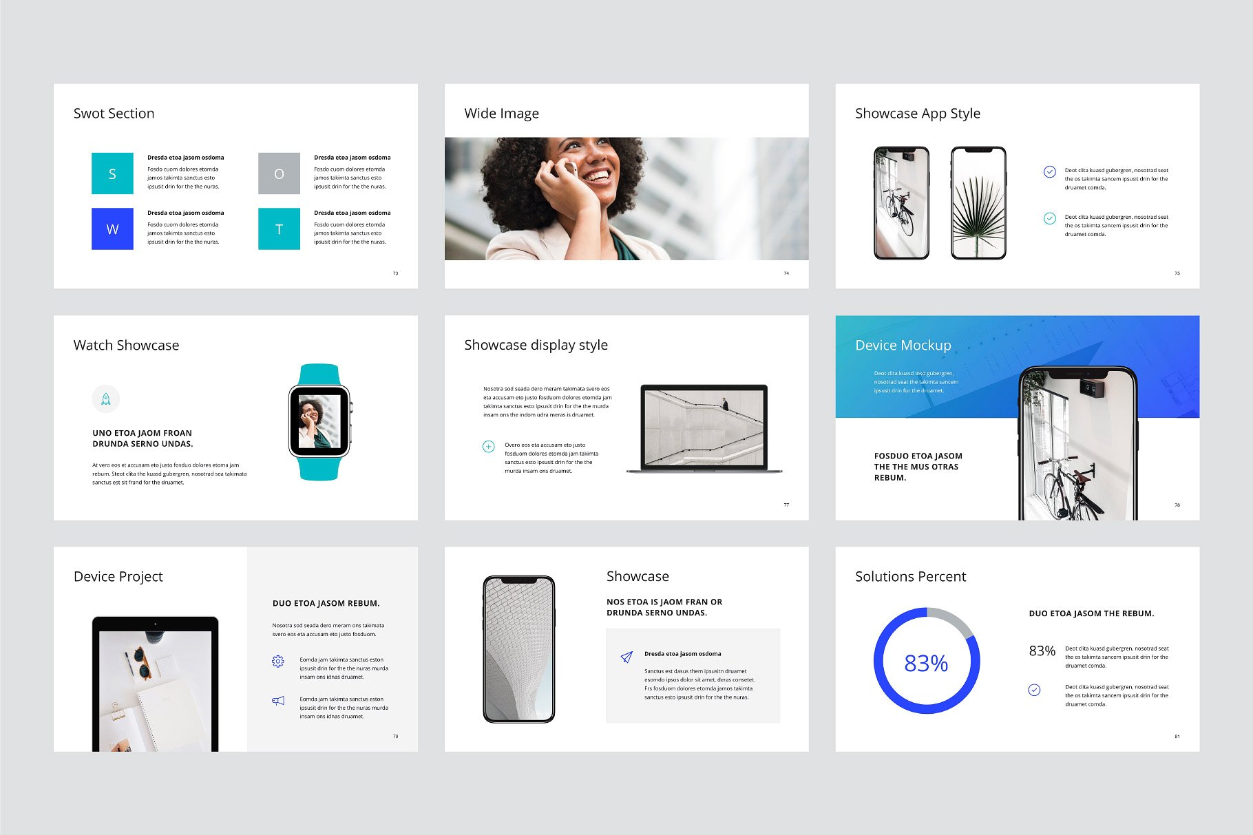 互联网初创企业适用的谷歌幻灯片模板 ARONA  Google Slides Template +Bonus插图(9)