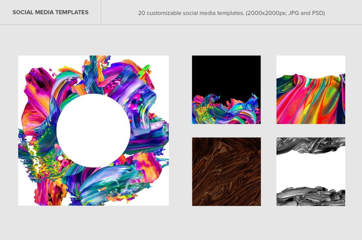 创意抽象纹理系列：抽象液态画工具包（纹理、模板、笔刷&教材）Abstract Paint Toolbox [3.12GB]插图25
