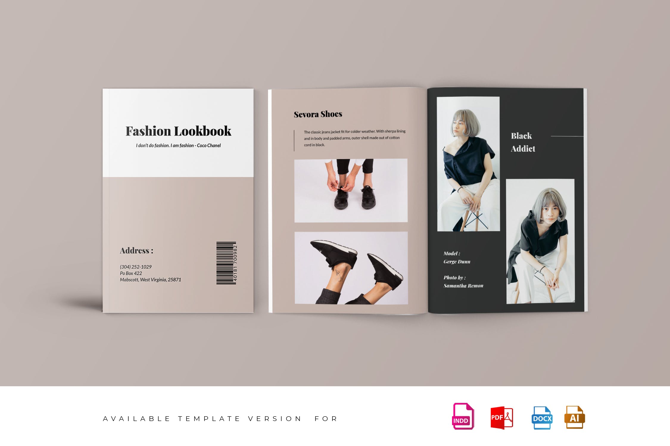 时尚品牌服饰产品手册/产品画册设计模板 Fashion Lookbook Catalogue插图