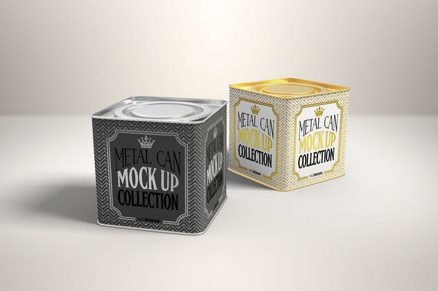 金属盒子瓶罐包装样机v2 Vol. 2 Metal Can Mockup Collection插图(6)