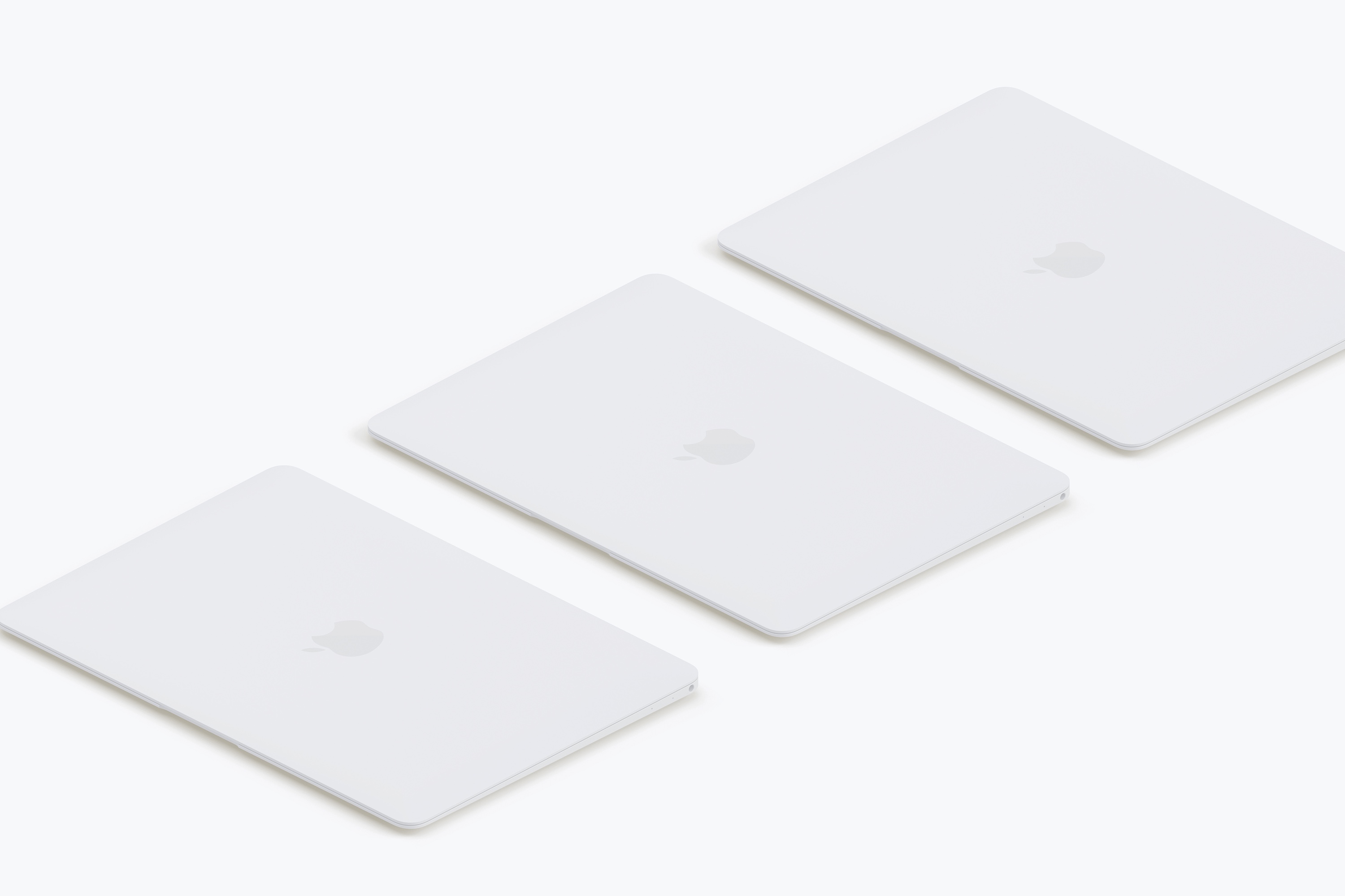 高端笔记本电脑MacBook左视图样机素材02 Clay MacBook Mockup, Isometric Left View 02插图(2)