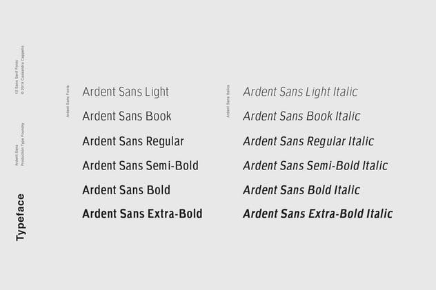 极简主义现代设计风格英文排版无衬线字体。 Ardent Sans – Modern Font Family插图1
