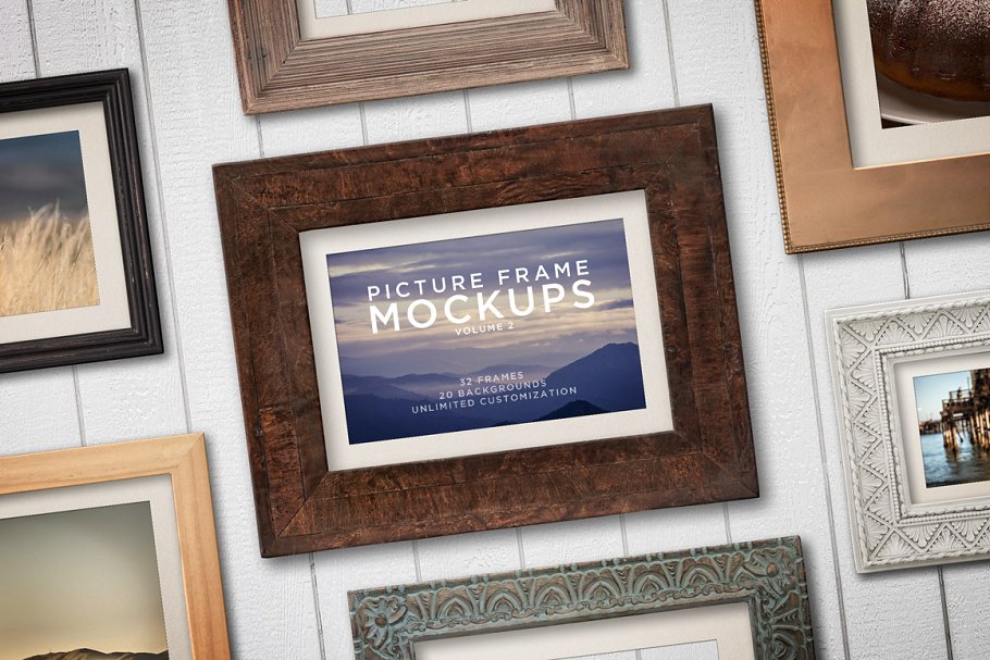 复古怀旧风格相框样机模板集 Picture Frame Mockups Volume 2插图