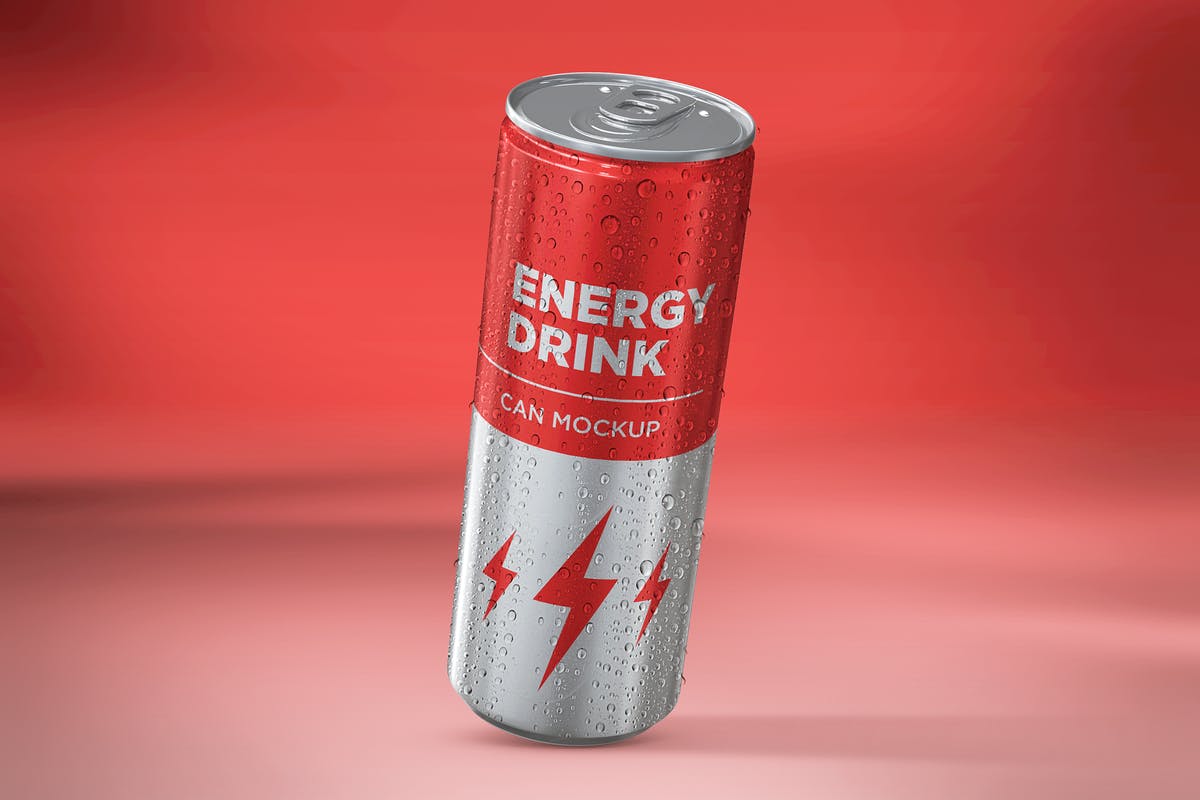 能量饮料罐头外观设计样机 Energy Drink Can Mockup vol.2插图