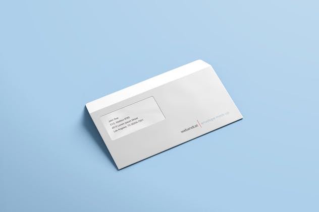 创意信封设计制作展示样机模板 Envelope DL Mock-up插图(3)
