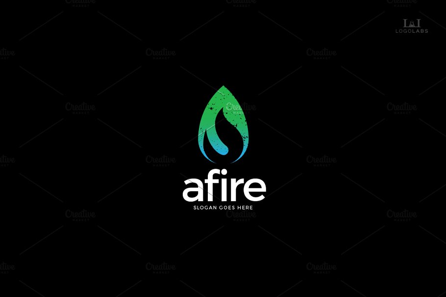 火焰图形Logo模板 Afire Logo插图1