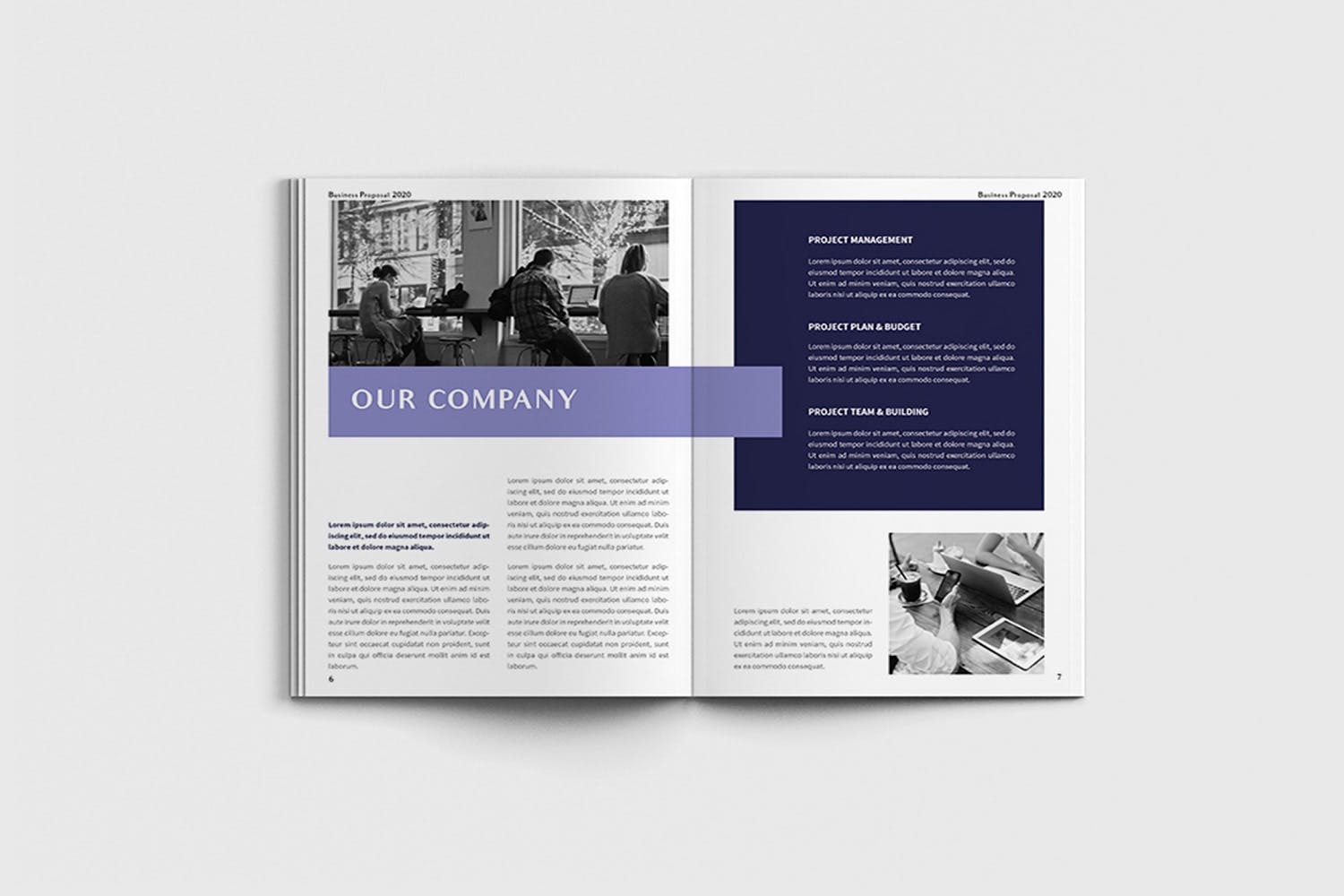 项目规划设计方案/项目解决方案画册设计模板 Exposina – A4 Business Brochure Template插图3