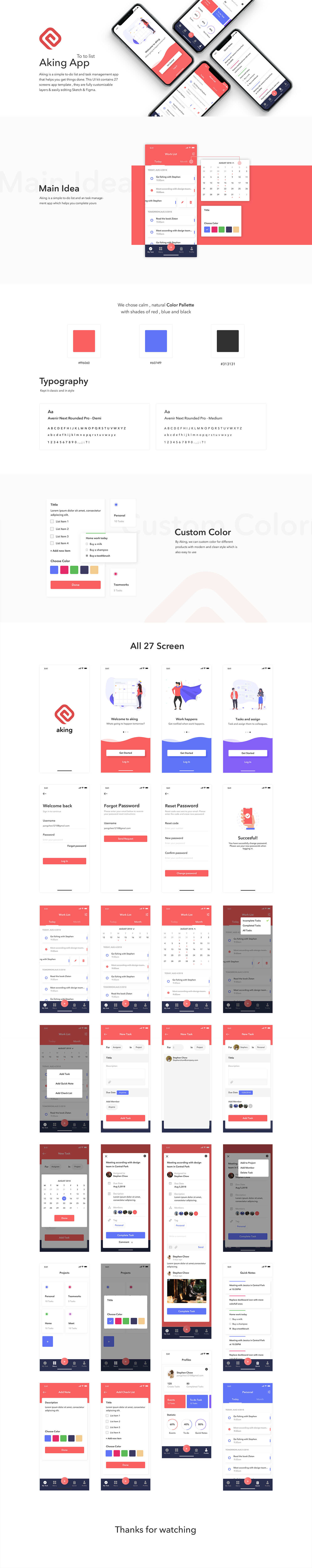 第一素材下午茶：to Do List类的工作任务管理APP UI KITS [For Sketch]