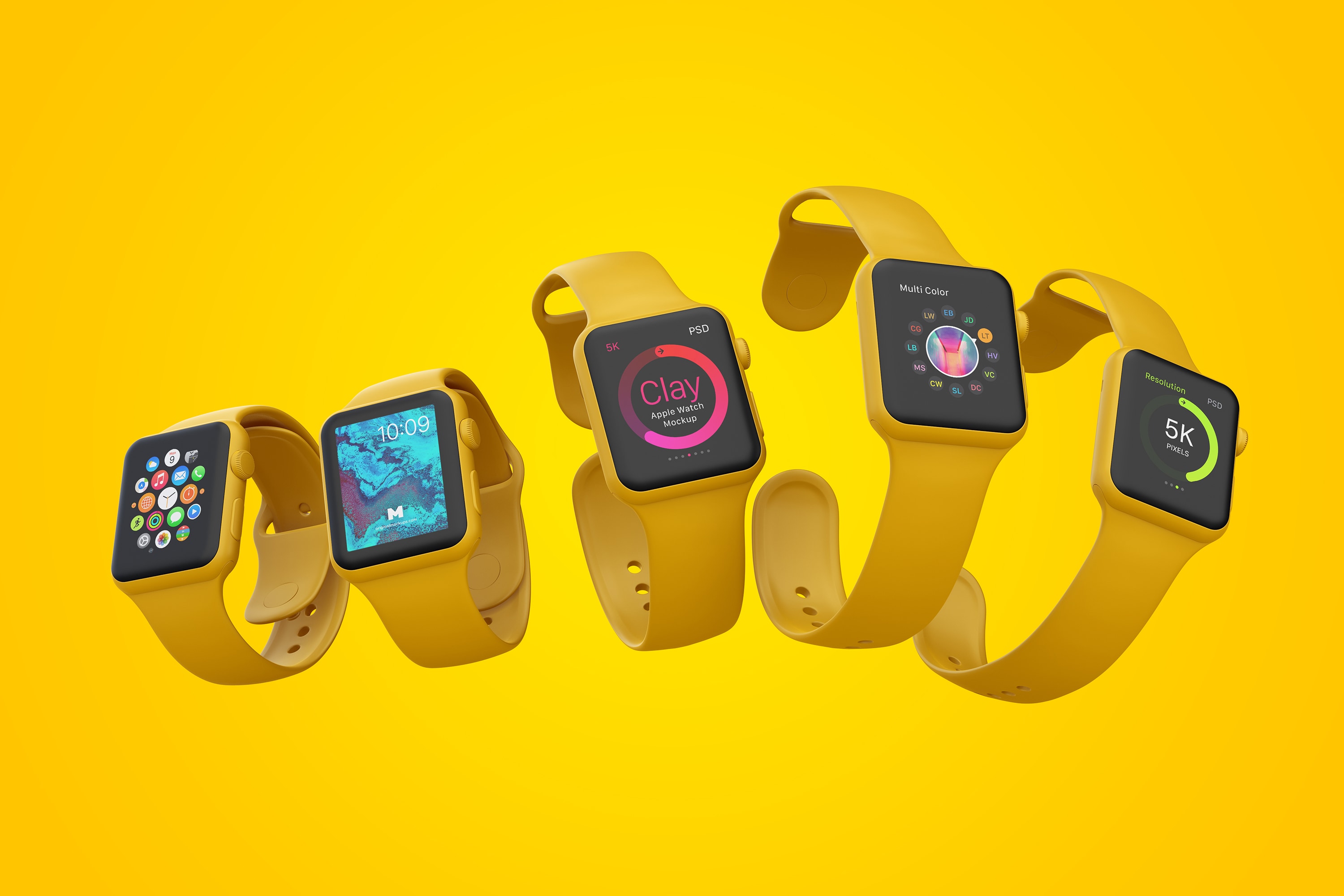 Apple Watch智能手表APP应用UI设计屏幕演示样机08 Clay Apple Watch Mockup 08插图2 Apple Watch智能手表APP应用UI设计屏幕演示样机08 Clay Apple Watch Mockup 08插图2