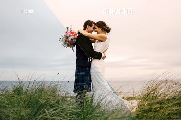浪漫婚礼花束装饰PS动作 Bouquet Wedding Actions for Photoshop插图6