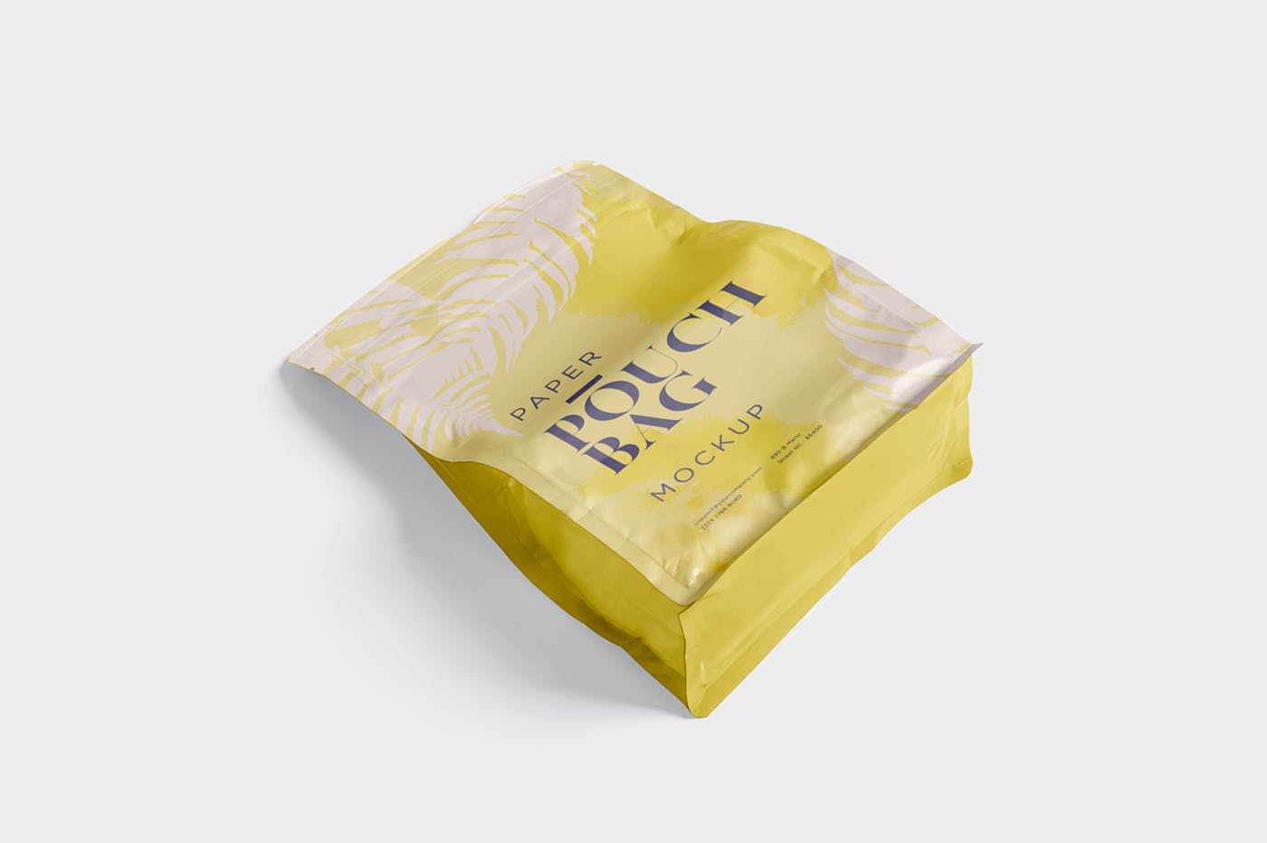 零食包装纸袋/塑料袋设计效果图样机 Paper Pouch Bag Mockup插图(2)