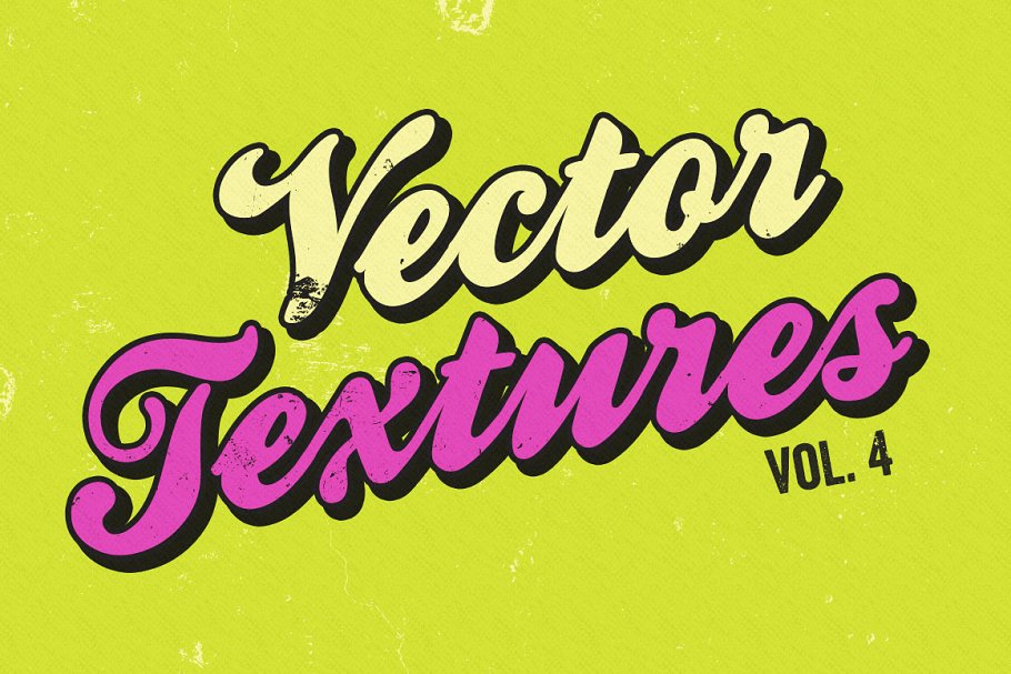 做旧污迹矢量文本特效AI图层样式 Vector Textures Volume 4插图