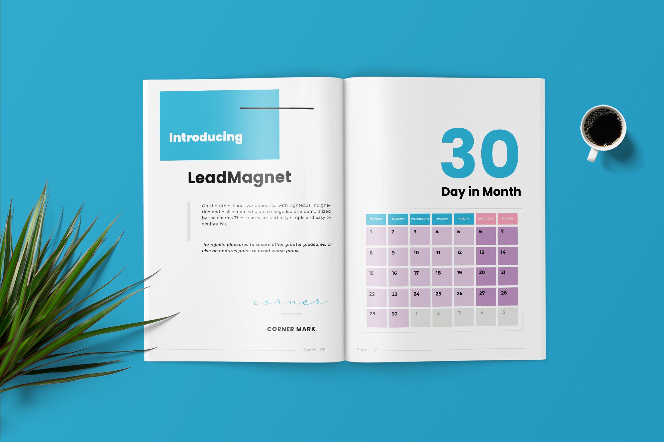 2020日程本每日计划本效率手册设计模板 Lead Magnet Workbook Template插图2