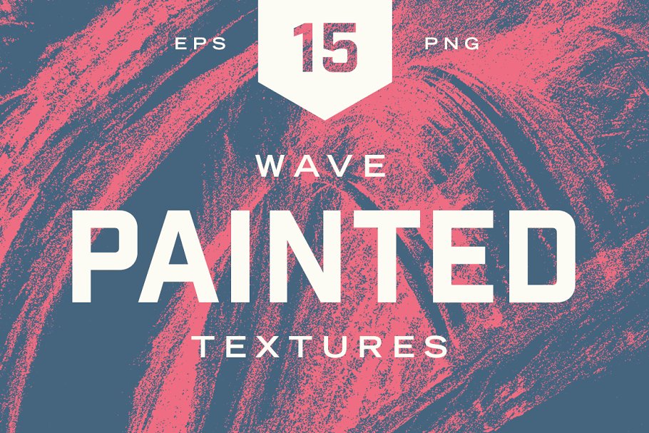 独特手绘波纹抽象纹理合集 Painted Wave Textures插图
