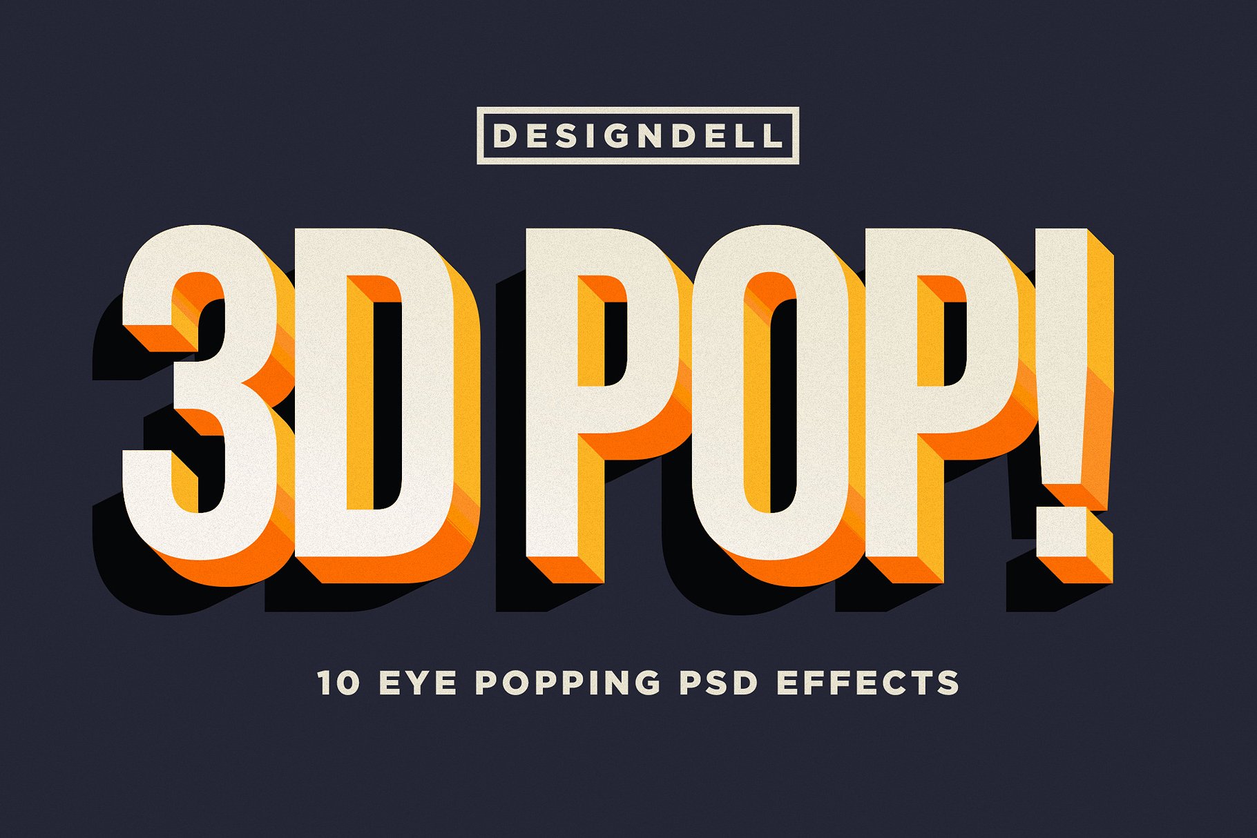 10款“吸睛大法”3D立体文字图层样式 3D POP! Photoshop Effects插图