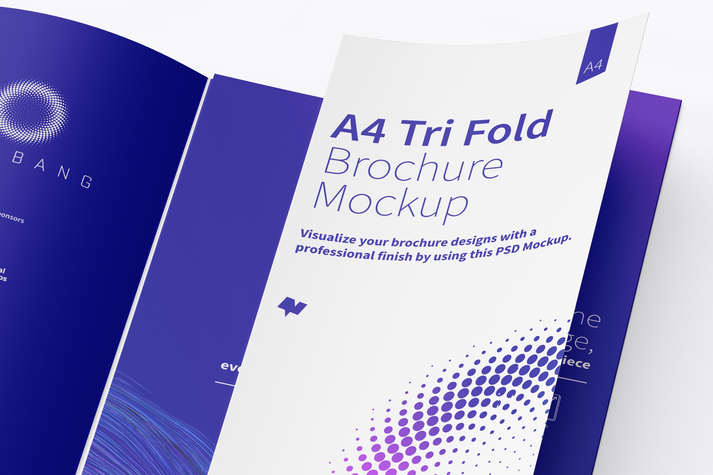 A4三折页设计传单设计印刷效果图样机06 A4 Trifold Brochure Mockup 06插图(3)