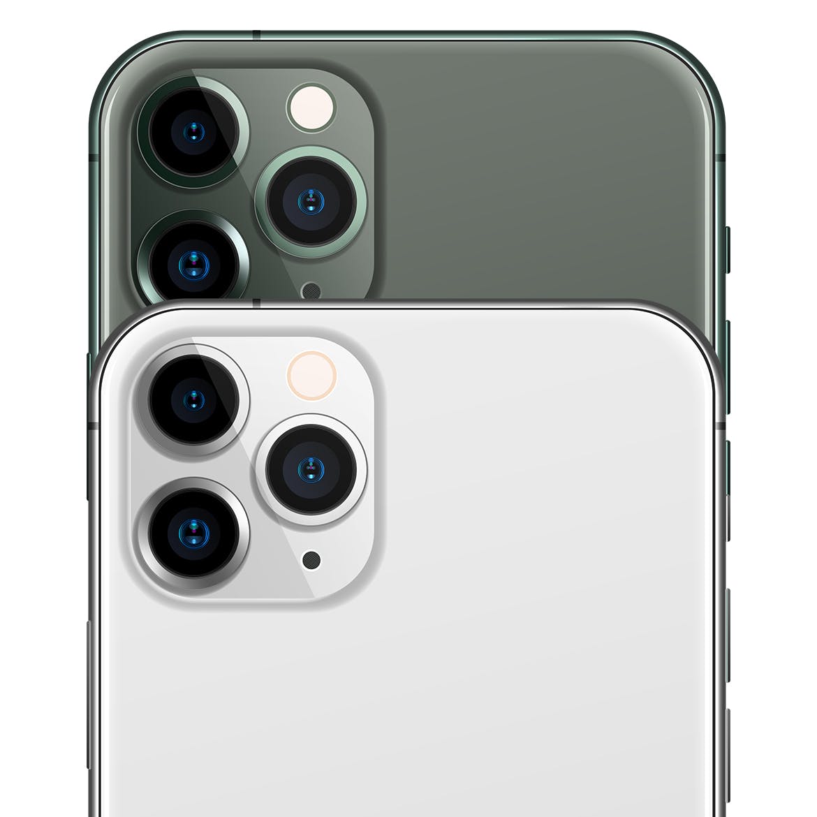 iPhone 11 Pro手机正/后视图样机模板 iPhone 11 Pro Layered PSD Face and Back Mock-ups插图(3)
