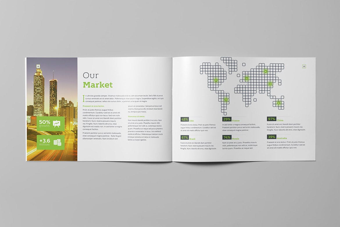 集团公司高档精装画册设计模板 Enrico Business Landscape Brochure插图(6)
