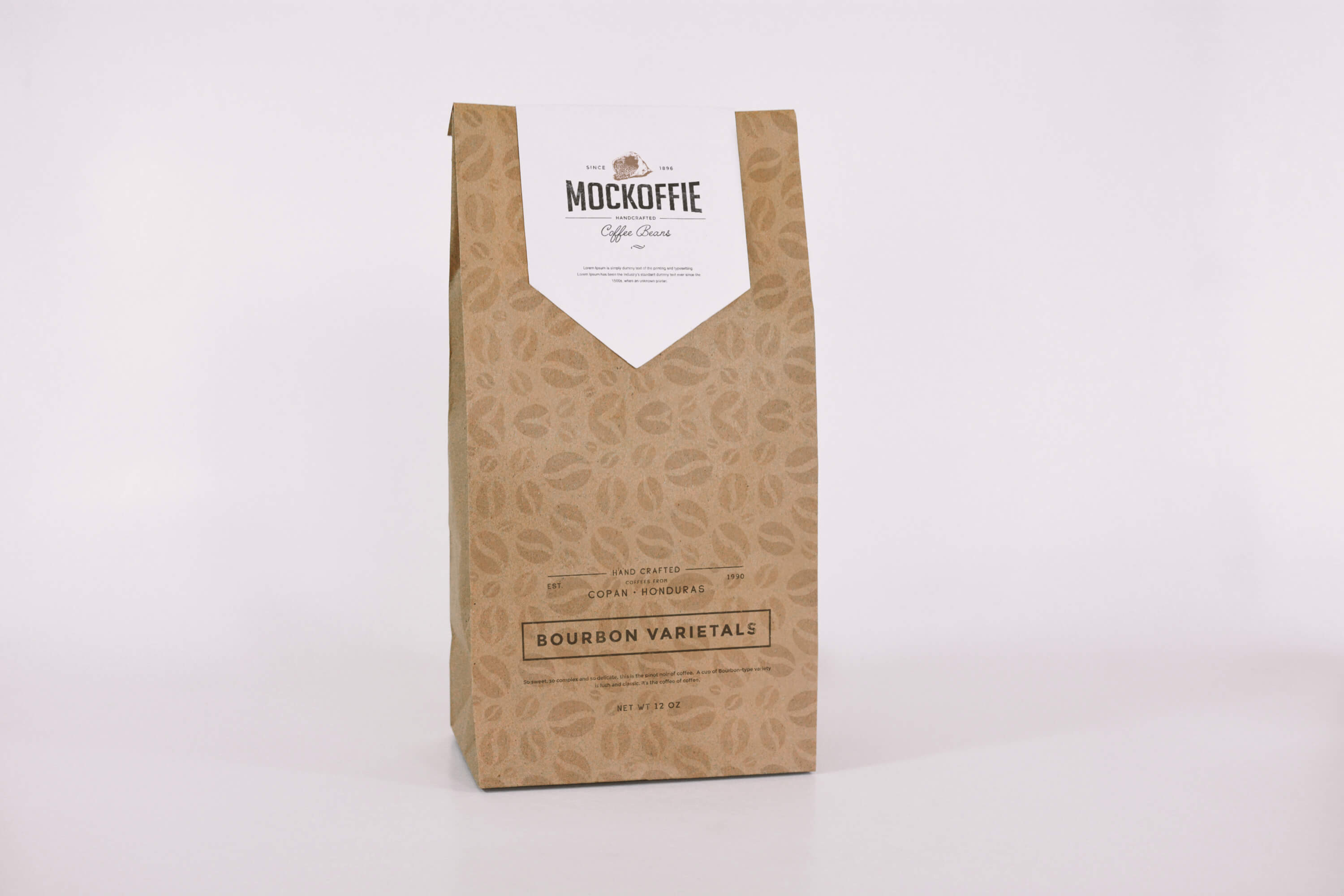 带透视窗口的咖啡豆包装袋设计样机模板 Coffee Bag Mockup With Transparent Window插图(3)