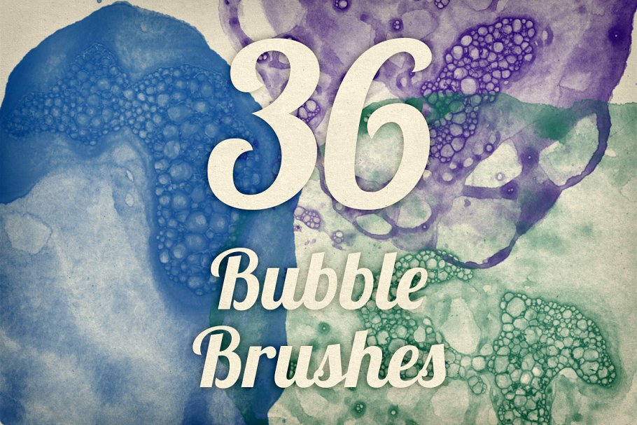 墨水泡泡纹理PS笔刷 Bubble Textures Brush Pack 1插图