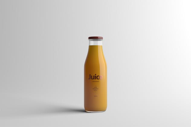 果汁玻璃瓶外观设计样机模板 Juice Bottle Packaging Mock-Up插图(6)