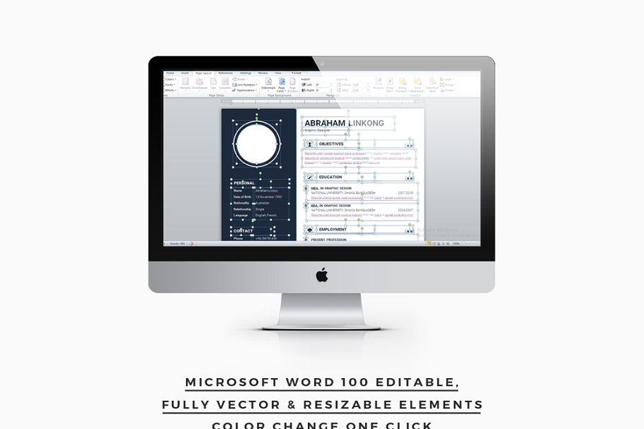 经典实用个人简历表设计模板 Modern Resume 3 Pages插图6