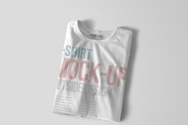 时尚印花T恤服装样机模板 T-Shirt Mockups插图(7)