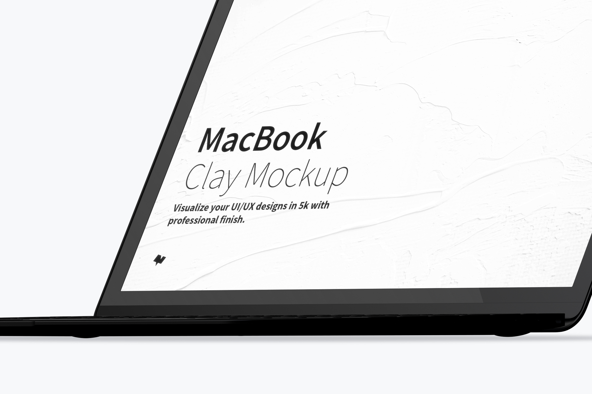 MacBook超极本电脑UI设计屏幕预览效果右前视图样机 Clay MacBook Mockup, Front Right View插图2 MacBook超极本电脑UI设计屏幕预览效果右前视图样机 Clay MacBook Mockup, Front Right View插图2