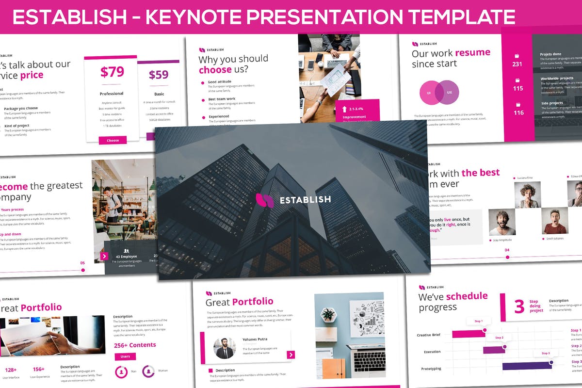 创意互联网项目演示Keynote幻灯片模板 Establish – Creative Keynote Template插图