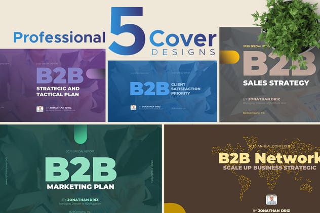 B2B营销和销售业务PPT设计模板 B2B Marketing and Sales Powerpoint插图(5)