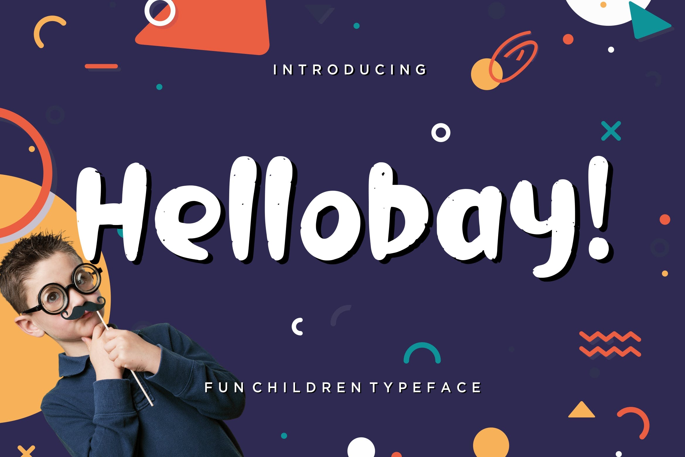 儿童主题设计适用的可爱风格英文画笔字体 Hellobay Fun Children Typeface插图