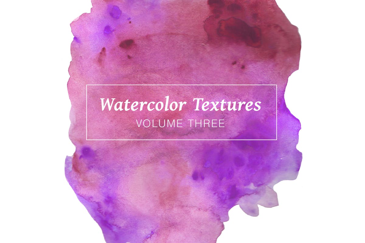 高分辨率紫色涂料水彩纹理Vol.3 Purple Watercolor Textures – Volume 3插图