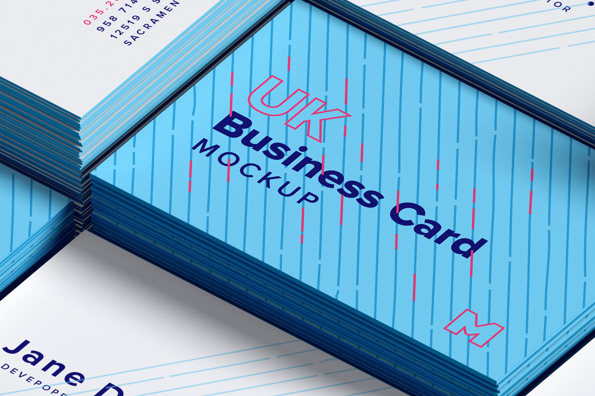 UK标准规格企业&工作室名片排版设计效果图样机01 UK Business Cards Mockup 01插图 UK标准规格企业&工作室名片排版设计效果图样机01 UK Business Cards Mockup 01插图