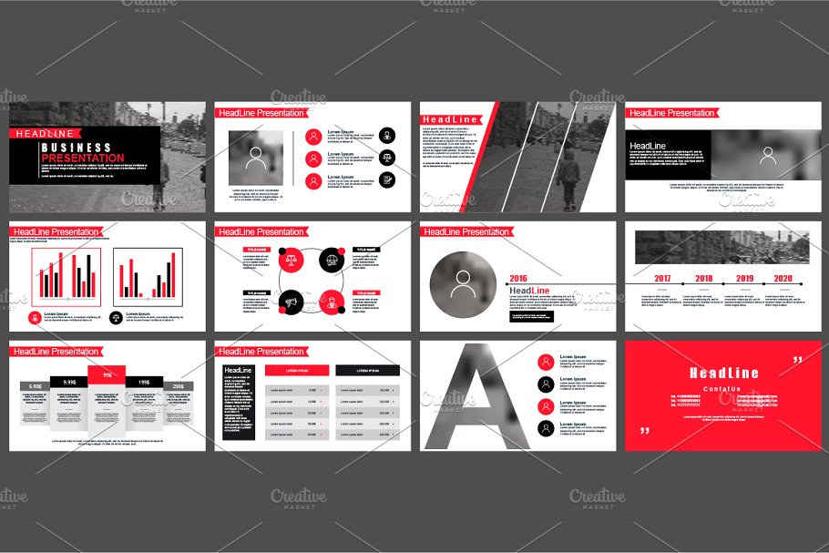 数据汇报类型信息图表PPT模板 Powerpoint Slide Templates插图(5)